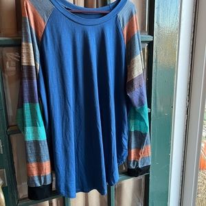 New, without tags.  Too big, never washed or worn. Purchased on Amazon.